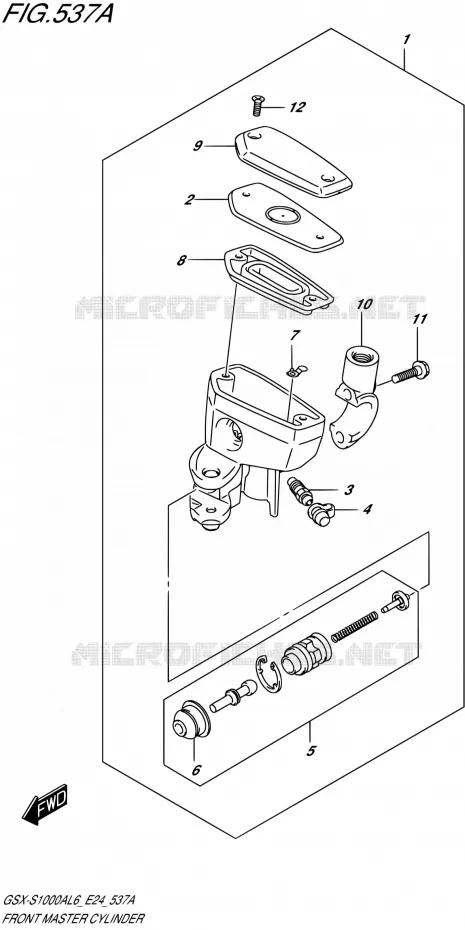 MAITRE CYLINDRE AVANT Suzuki MOTO 1000 GSX-S 2016  GSX-S1000A L6 (E24)