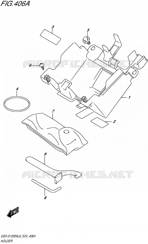 SUPPORT Suzuki MOTO 1000 GSX-S 2016  GSX-S1000A L6 (E24)