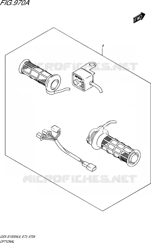 OPTIONS (GRIP HEATER SET) Suzuki MOTO 1000 GSX-S 2016  GSX-S1000A L6 (E73)