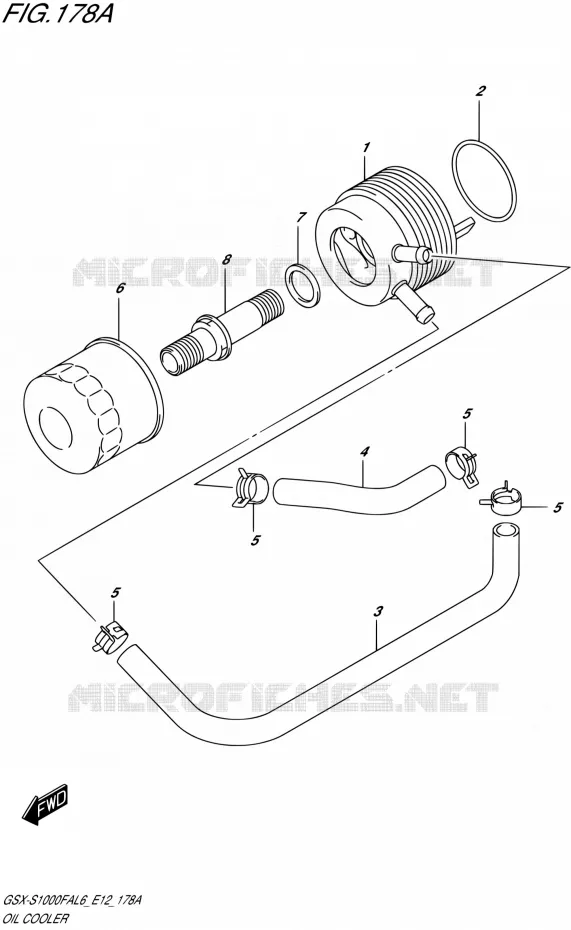 RADIATEUR D'HUILE Suzuki MOTO 1000 GSX-S 2016  GSX-S1000FA L6 (E12)