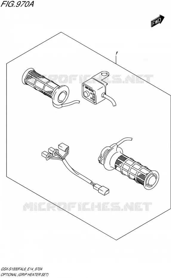 OPTIONS (GRIP HEATER SET) Suzuki MOTO 1000 GSX-S 2016  GSX-S1000FA L6 (E14)