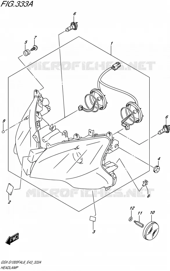 PHARE Suzuki MOTO 1000 GSX-S 2016  GSX-S1000FA L6 (E43)