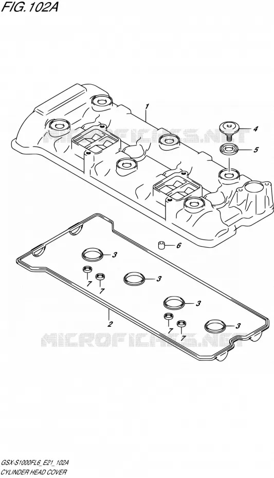 COUVRE CULASSE Suzuki MOTO 1000 GSX-S 2016  GSX-S1000FUF L6 (E21)