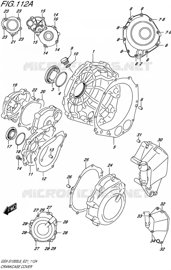 CARTER Suzuki MOTO 1000 GSX-S 2016  GSX-S1000UF L6 (E21)