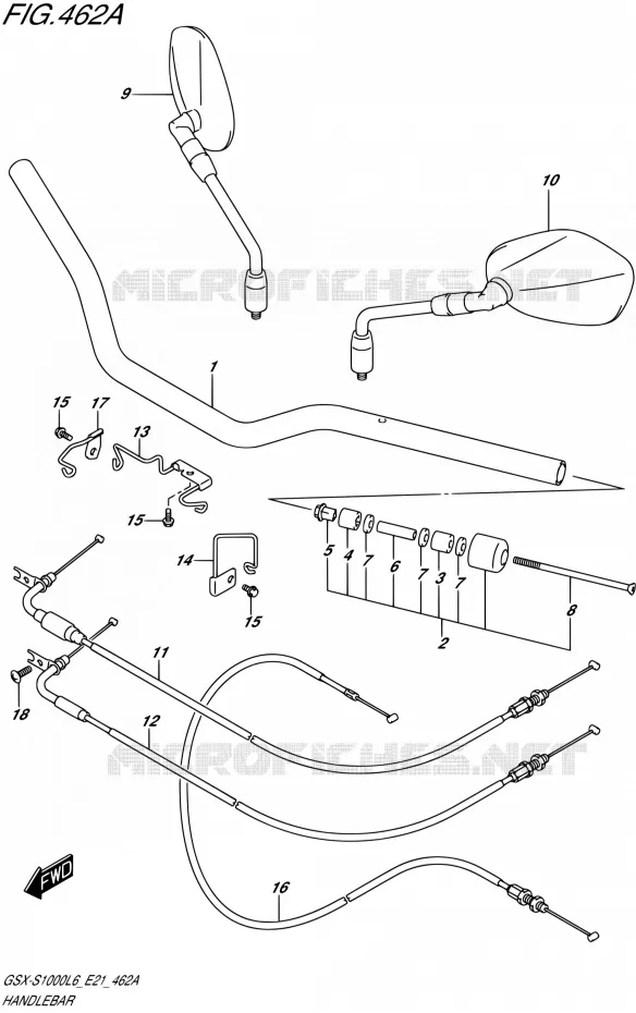 GUIDON Suzuki MOTO 1000 GSX-S 2015  GSX-S1000UF L6 (E21)