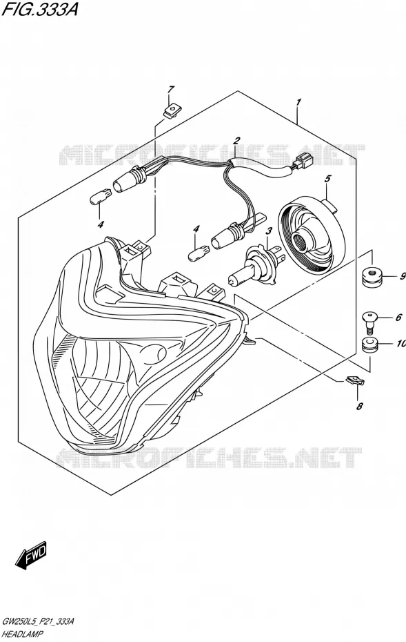 PHARE Suzuki MOTO 250 INAZUMA 2015  GW250 L5 (P21)