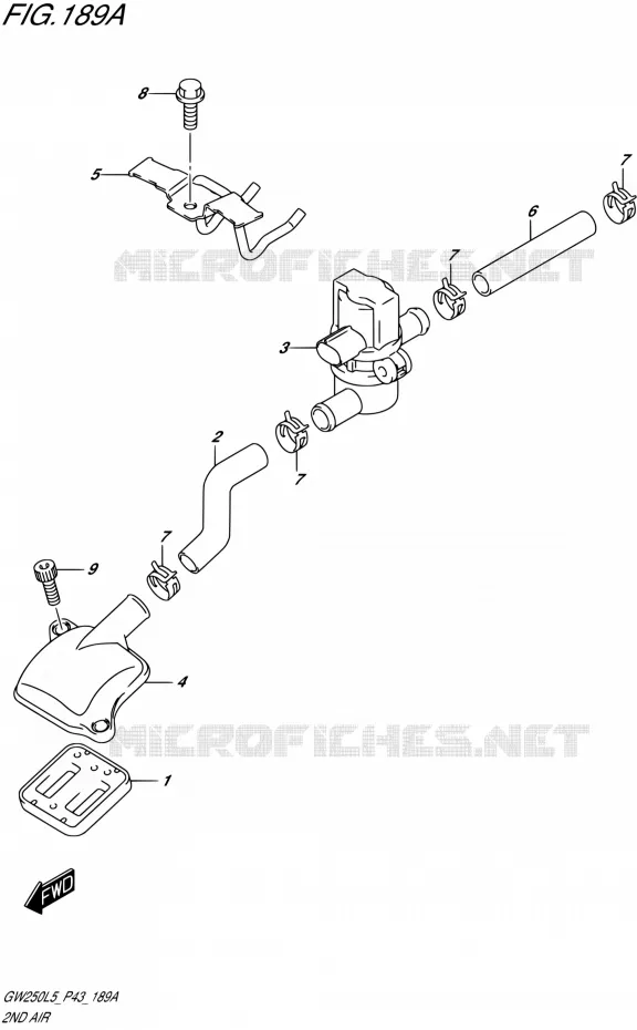SYSTEME RECYCLAGE GAZ ECHAPPEMENT Suzuki MOTO 250 INAZUMA 2015  GW250 L5 (P43)