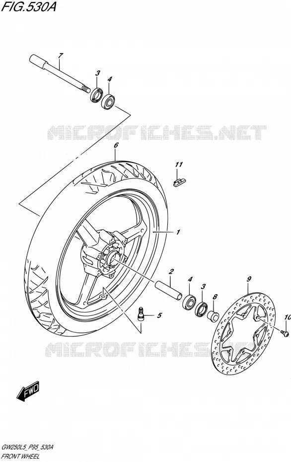 ROUE AVANT Suzuki MOTO 250 INAZUMA 2015  GW250 L5 (P95)