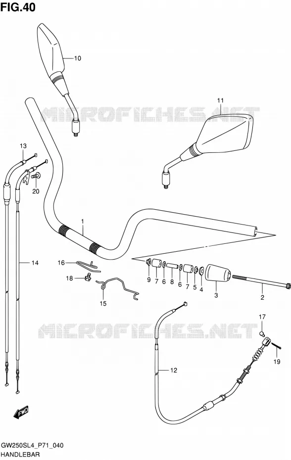 GUIDON Suzuki MOTO 250 INAZUMA 2014  GW250S L4 (P71)