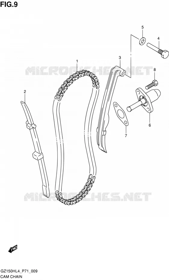 DISTRIBUTION Suzuki MOTO 150 GZ 2014  GZ150H L4 (P71)