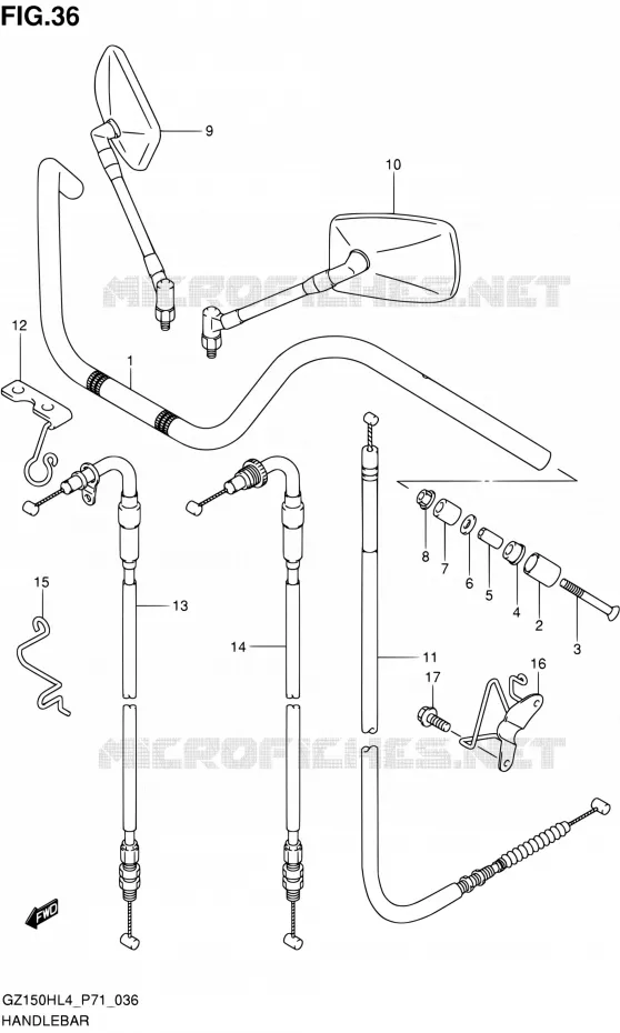 GUIDON Suzuki MOTO 150 GZ 2014  GZ150H L4 (P71)