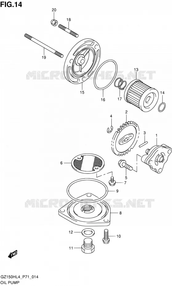 POMPE A HUILE Suzuki MOTO 150 GZ 2014  GZ150H L4 (P71)
