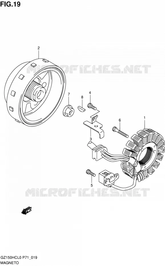 ALLUMAGE ROTOR - STATOR Suzuki MOTO 150 GZ 2010  GZ150HC L0 (P71)