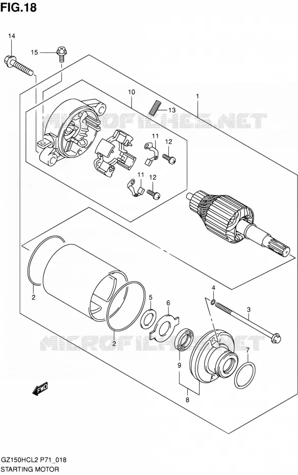 DEMARREUR Suzuki MOTO 150 GZ 2012  GZ150HC L2 (P71)