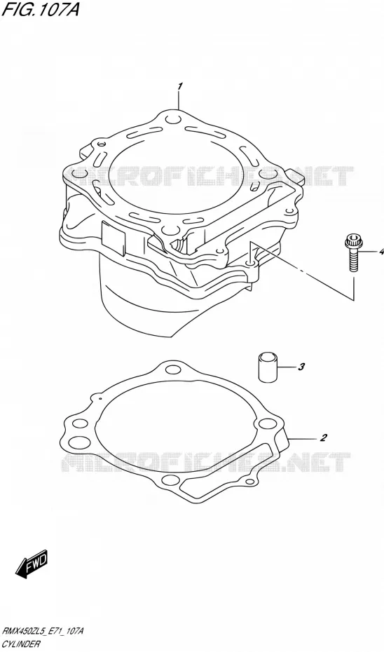 CYLINDRE Suzuki MOTO 450 RMX 2015  RMX450Z L5 (E71)