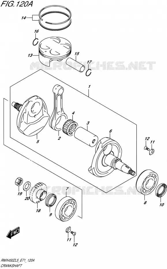 VILEBREQUIN Suzuki MOTO 450 RMX 2015  RMX450Z L5 (E71)