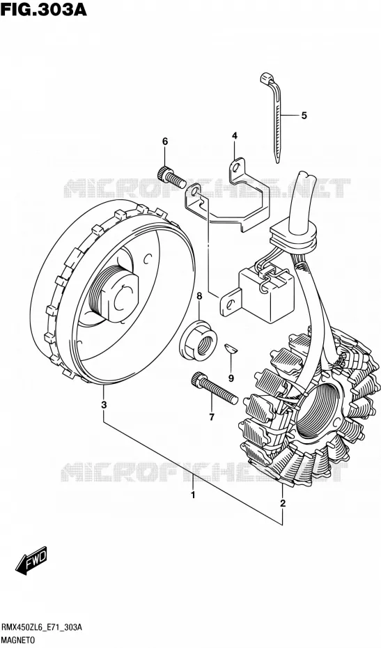 ALLUMAGE ROTOR - STATOR Suzuki MOTO 450 RMX 2016  RMX450Z L6 (E71)