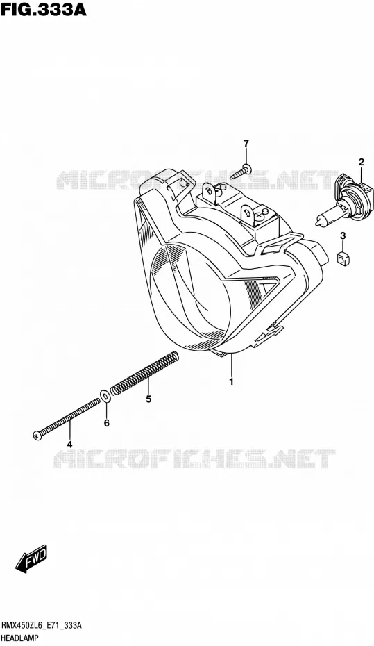 PHARE Suzuki MOTO 450 RMX 2016  RMX450Z L6 (E71)