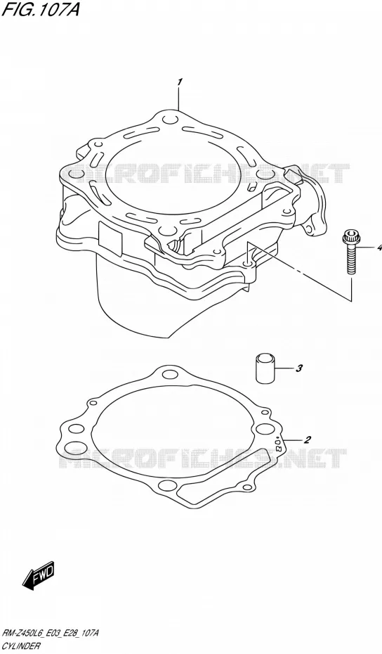 CYLINDRE Suzuki MOTO 450 RM-Z 2016  RM-Z450 L6 (E03,E28)