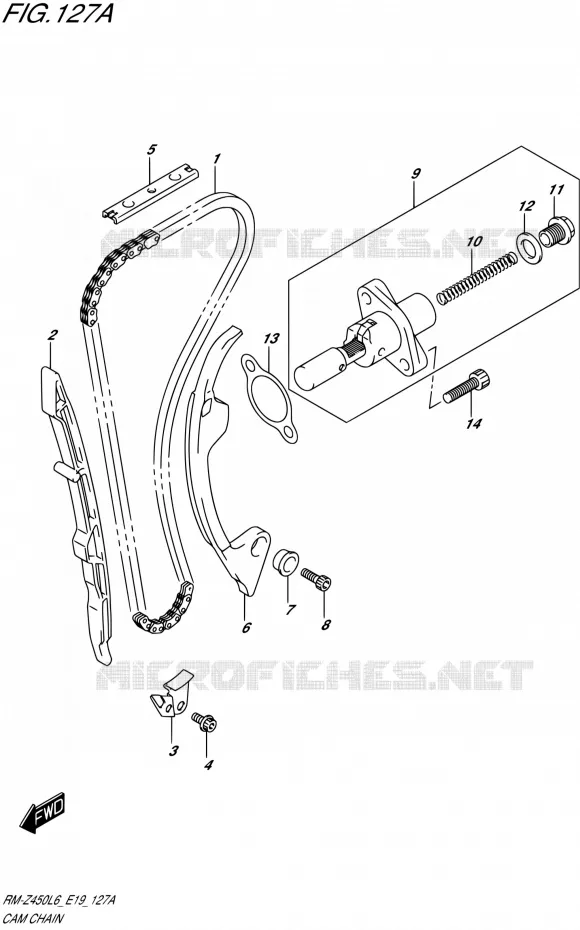 DISTRIBUTION Suzuki MOTO 450 RM-Z 2016  RM-Z450 L6 (E19)