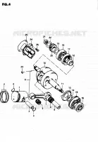 PISTON   VILEBREQUIN pour Suzuki VAN-VAN 50 1981