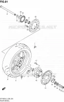 ROUE ARRIERE (SFV650AL3 E28) pour Suzuki GLADIUS 650 2013