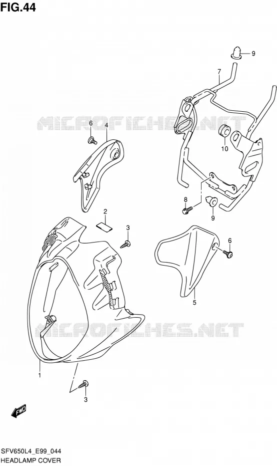 SUPPORT - CARENAGES DE PHARE Suzuki MOTO 650 GLADIUS 2014  SFV650 L4 (E99)