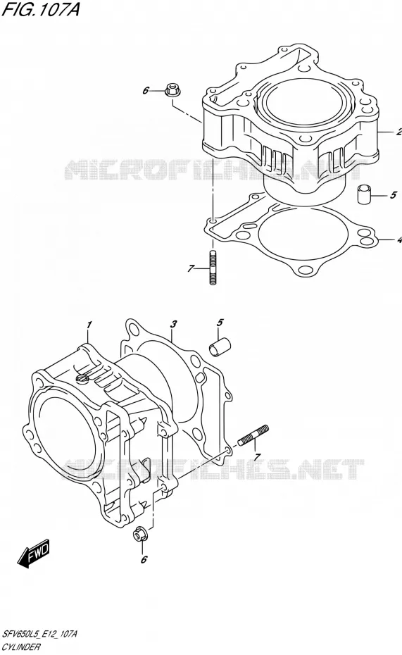 CYLINDRE Suzuki MOTO 650 GLADIUS 2015  SFV650 L5 (E12)