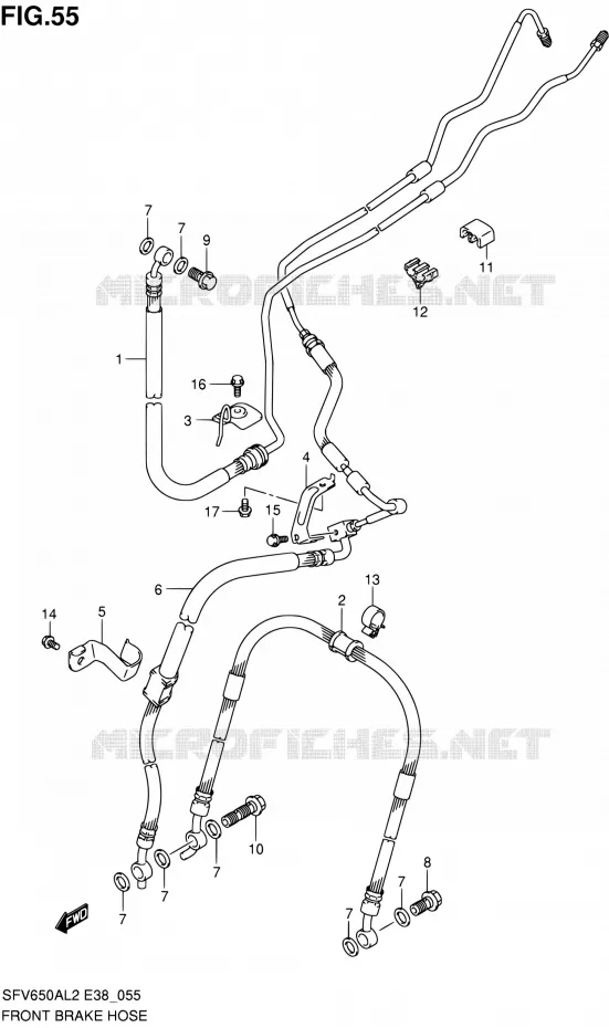 DURITE DE FREIN AVANT Suzuki MOTO 650 GLADIUS 2012  SFV650A L2 (E38)