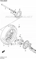 ROUE ARRIERE (SFV650L5 E21) pour Suzuki GLADIUS 650 2015