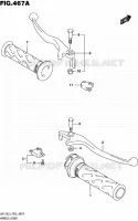 ENSEMBLE LEVIERS   POIGNEES pour Suzuki BURGMAN 125 2015