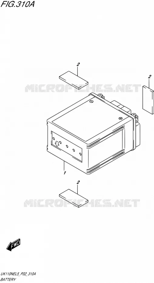 BATTERIE Suzuki SCOOTER 110 ADDRESS 2015  UK110NE L5 (P19)