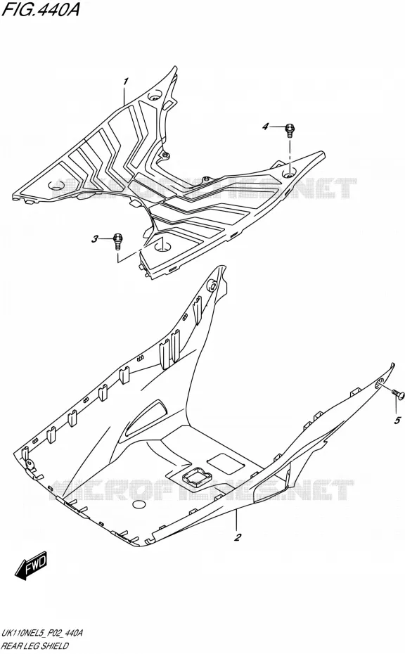 MARCHE PIEDS Suzuki SCOOTER 110 ADDRESS 2015  UK110NE L5 (P19)