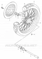 ROUE AVANT (MODELE Y/K1) pour Suzuki INTRUDER 125 2000