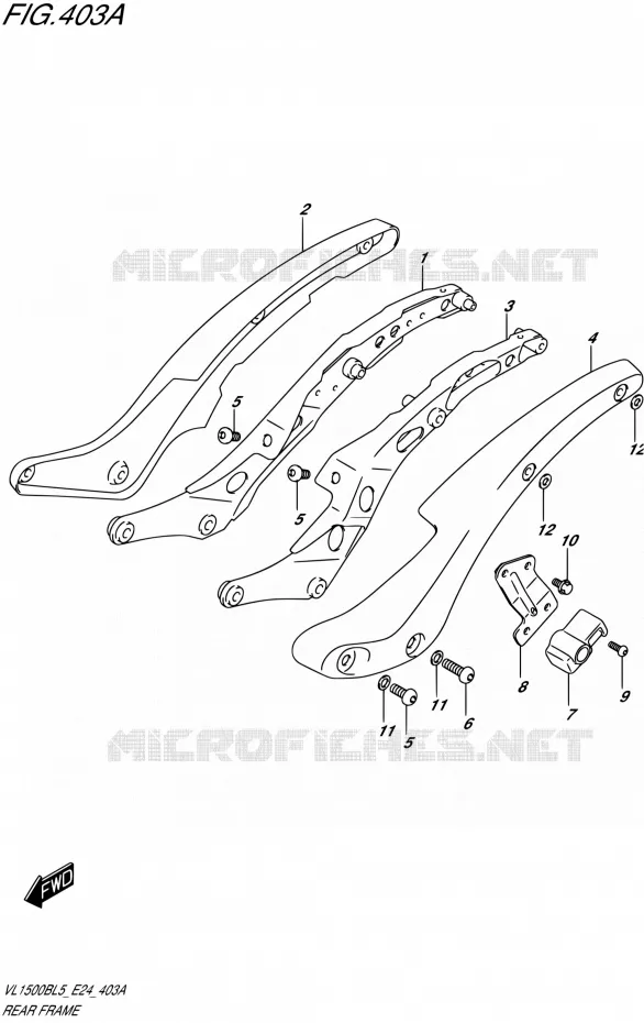 BOUCLE ARRIERE Suzuki MOTO 1500 INTRUDER 2015  VL1500B L5 (E24)