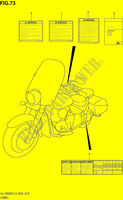 ETIQUETTE (VL1500BTL3 E02) pour Suzuki INTRUDER 1500 2013