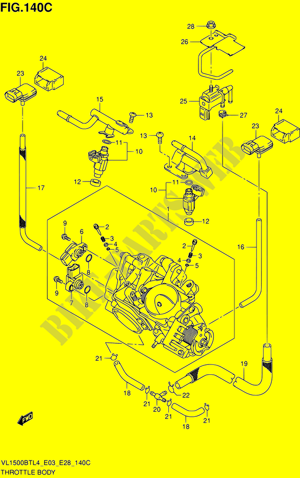 CORPS DE PAPILLON (VL1500BTL4 E33) pour Suzuki BOULEVARD 1500 2014