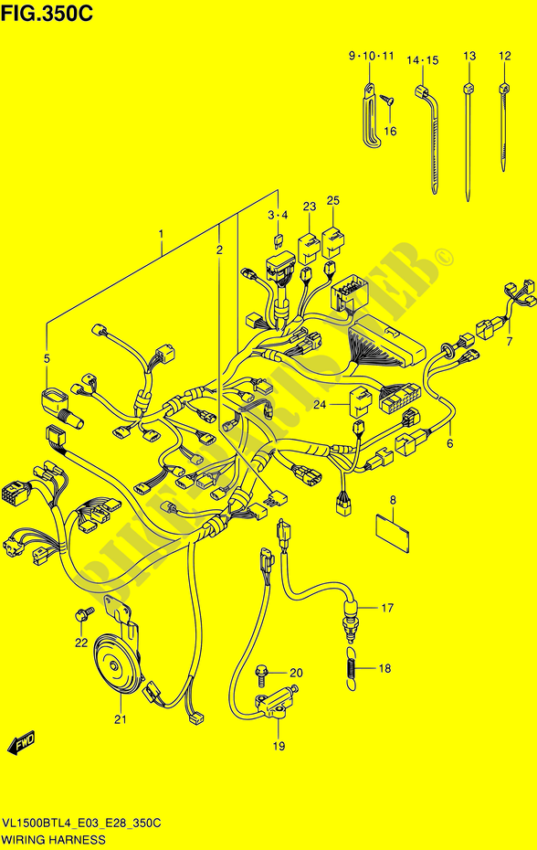 FAISCEAU ELECTRIQUE (VL1500BTL4 E33) pour Suzuki BOULEVARD 1500 2014