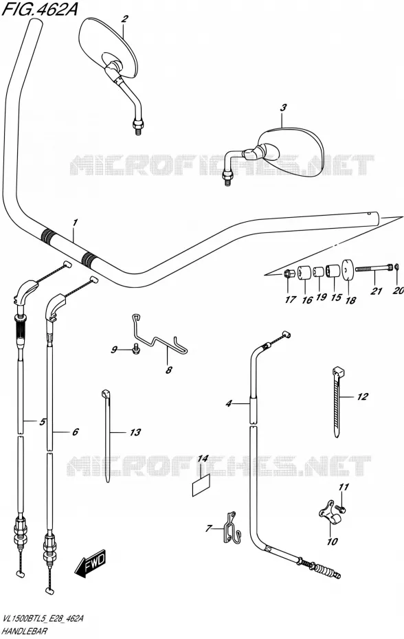 GUIDON Suzuki MOTO 1500 BOULEVARD 2015  VL1500BT L5 (E28)