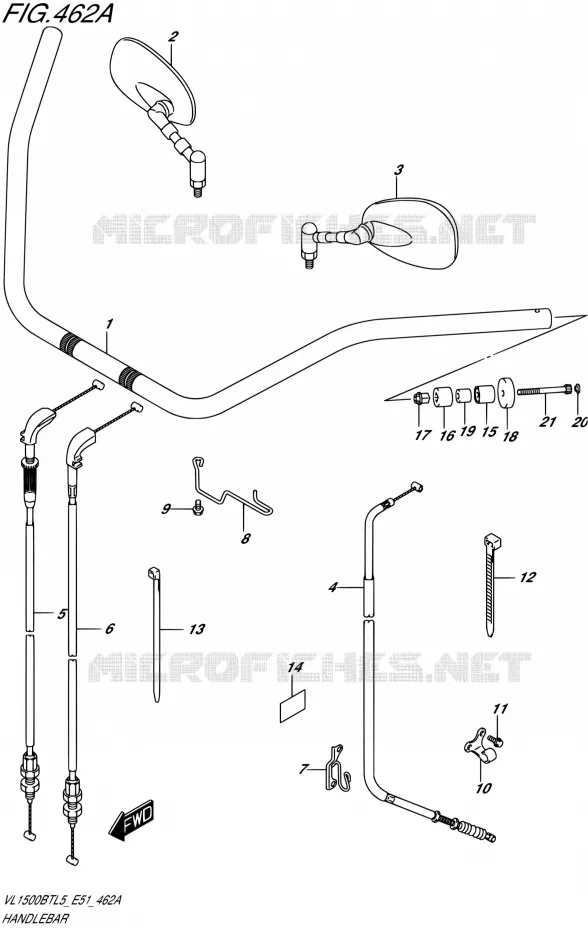GUIDON Suzuki MOTO 1500 INTRUDER 2015  VL1500BT L5 (E51)
