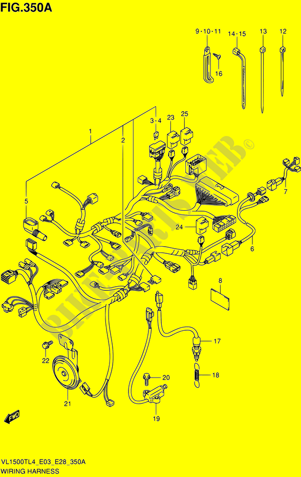 FAISCEAU ELECTRIQUE (VL1500TL4 E03) pour Suzuki BOULEVARD 1500 2014