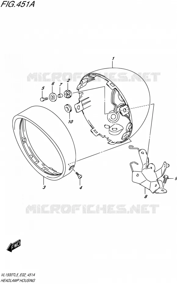 BOL DE PHARE Suzuki MOTO 1500 BOULEVARD 2015  VL1500T L5 (E19)
