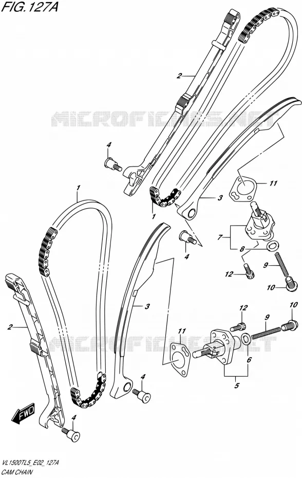 DISTRIBUTION Suzuki MOTO 1500 BOULEVARD 2015  VL1500T L5 (E19)