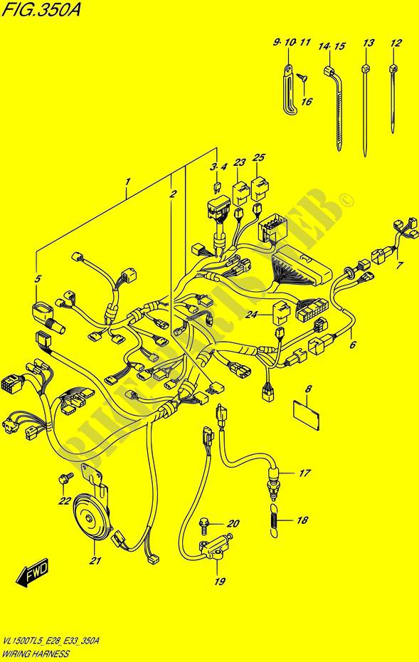 FAISCEAU ELECTRIQUE (VL1500TL5 E28) pour Suzuki BOULEVARD 1500 2015
