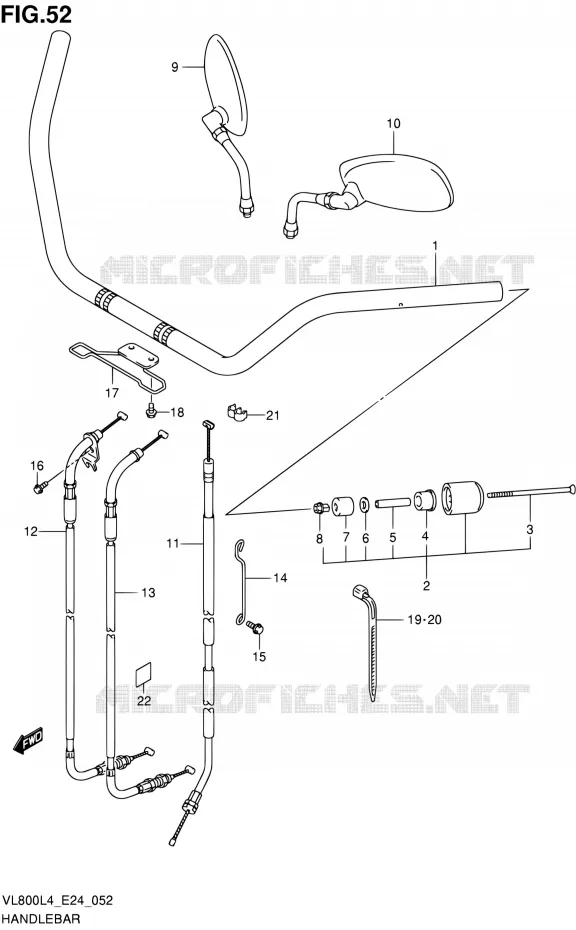 GUIDON Suzuki MOTO 800 INTRUDER 2014  VL800 L4/VL800T L4