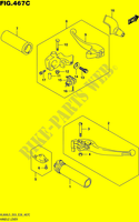 ENSEMBLE LEVIERS   POIGNEES (VL800TL5 E03) pour Suzuki BOULEVARD 800 2015