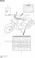 ETIQUETTE (VL800CUEL4 E19) pour Suzuki INTRUDER 800 2014
