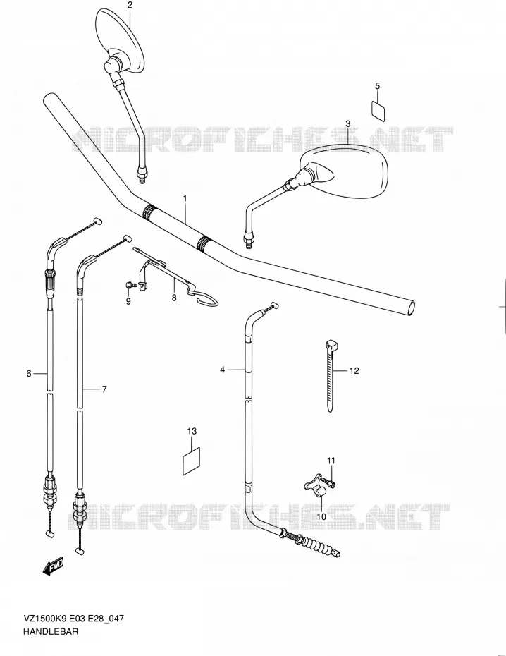 GUIDON Suzuki MOTO 1500 BOULEVARD 2010  VZ1500 L0 (E33)