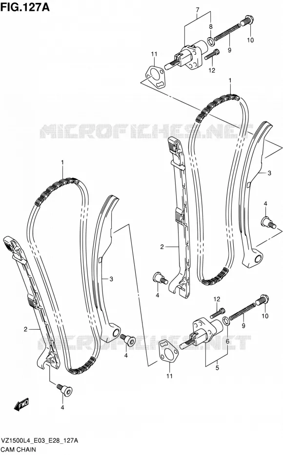 DISTRIBUTION Suzuki MOTO 1500 BOULEVARD 2014  VZ1500 L4 (E03,E28,E33)