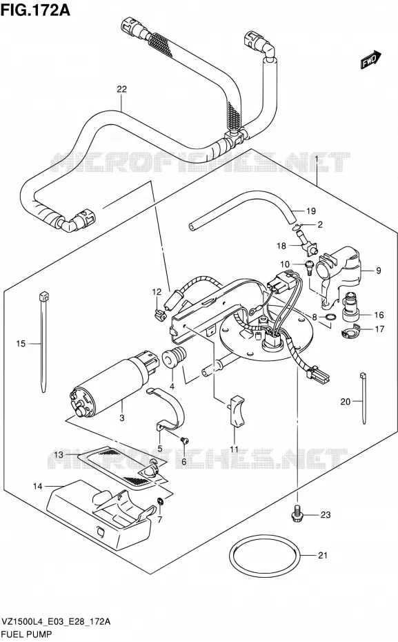POMPE A ESSENCE Suzuki MOTO 1500 BOULEVARD 2014  VZ1500 L4 (E03,E28,E33)